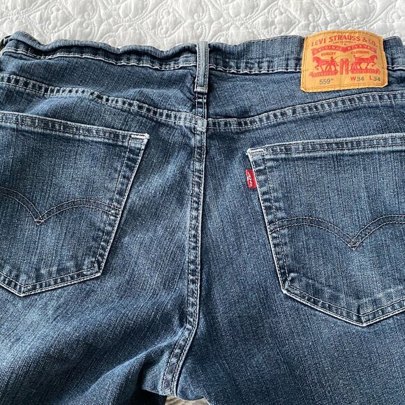 EUC Men's Levi's 559 Relaxed Straight leg jeans 34x34 - Picture 4 of 5